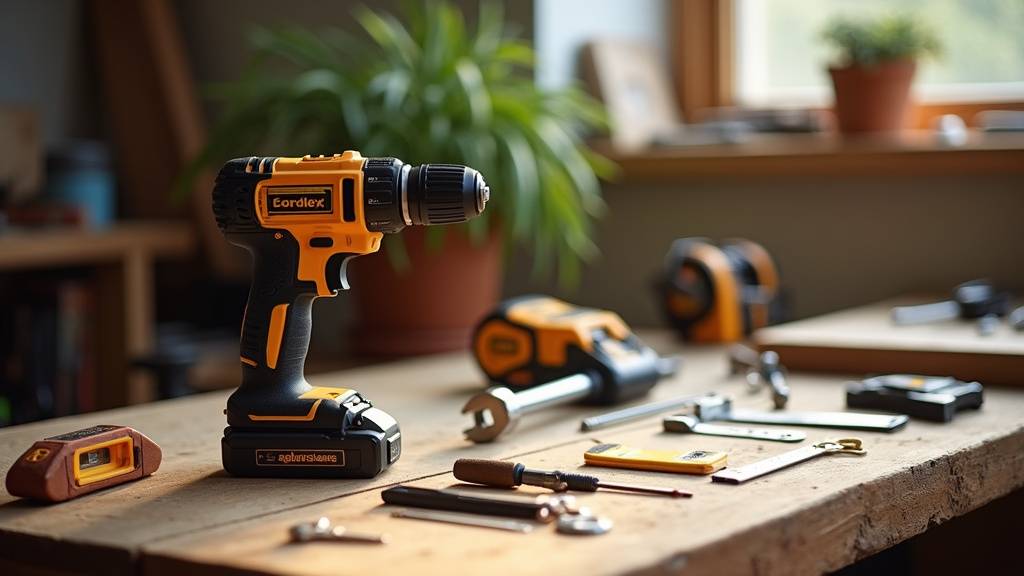 Atelier bricolage bien équipe avec outils et materiaux pour travaux maison