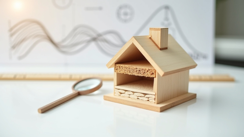 Technicien mesurant l'épaisseur d'isolant en fibre de bois Homatherm sur un chantier de rénovation