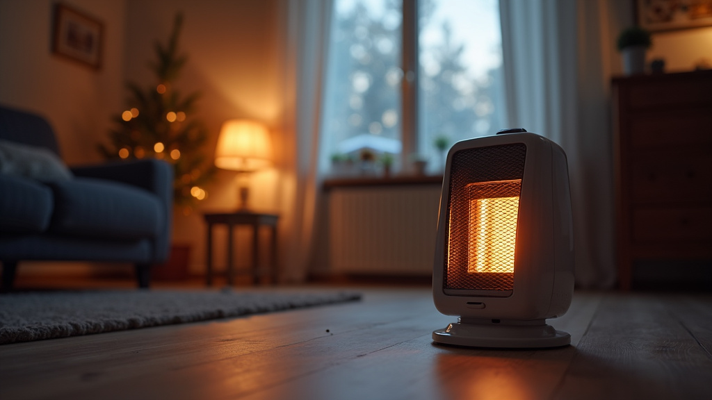 Chauffage d'appoint à gaz en utilisation dans une pièce
