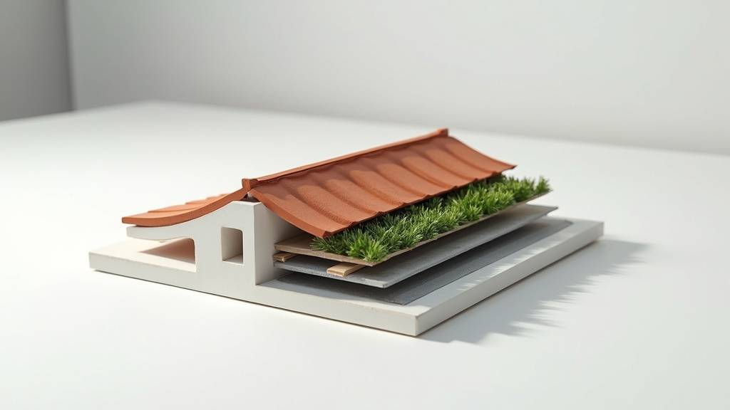 Charpente de toit avec isolation et écran sous-toiture