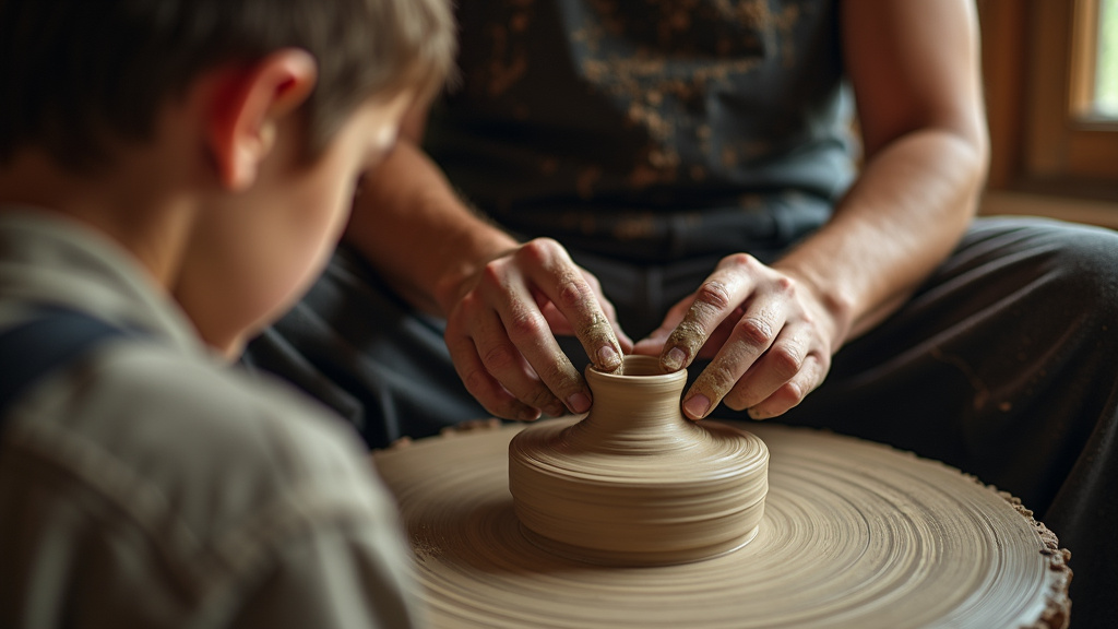 Artisan recevant un label d'excellence dans son atelier