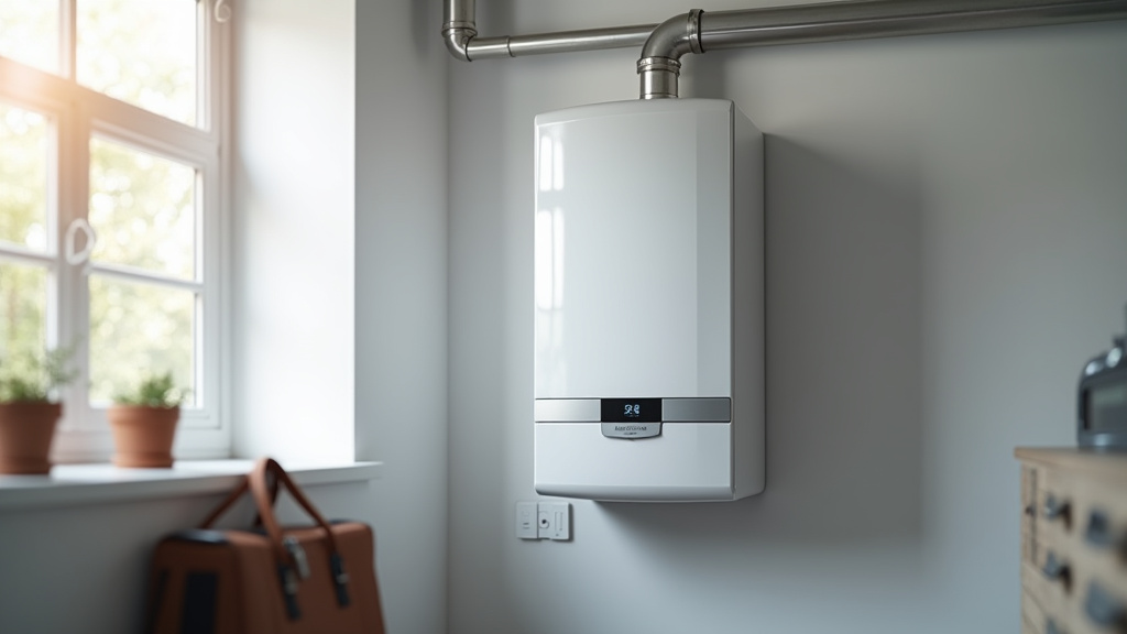 Thermostat connecté installé dans le couloir