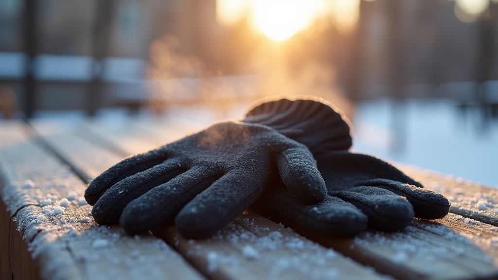 Personne chargeant des batteries de gants chauffants