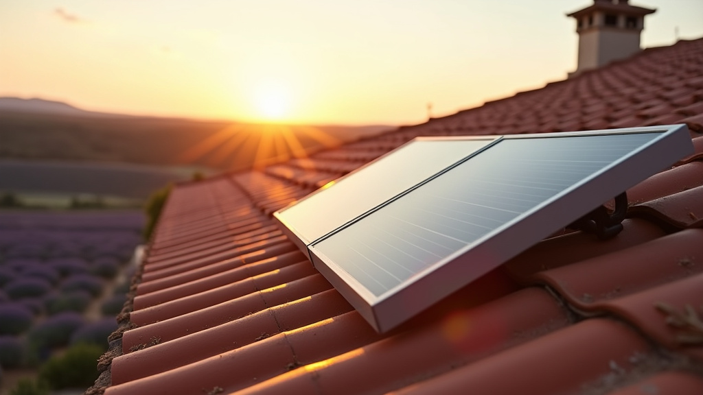 Détail d'un panneau solaire Sunethic avec les composants électriques et le système de fixation