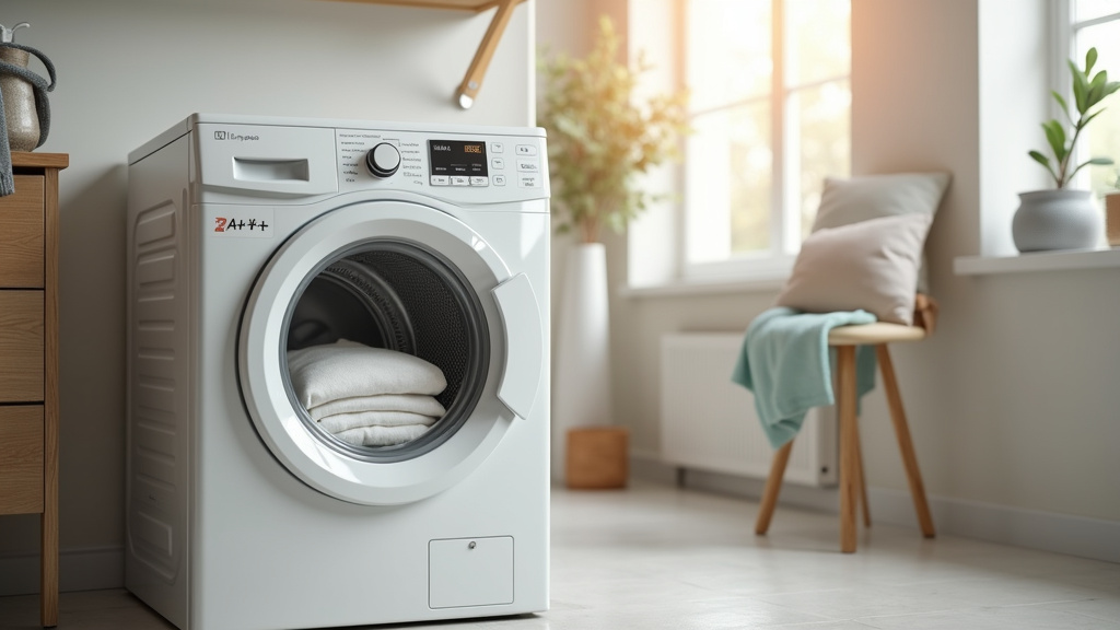 Interface connectée d'un sèche-linge pompe à chaleur A+++ avec écran tactile