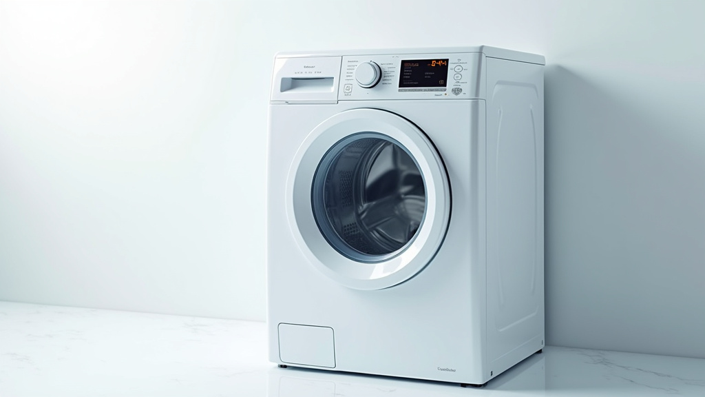 Sèche-linge à pompe à chaleur A+++ en position de fonctionnement dans une buanderie moderne