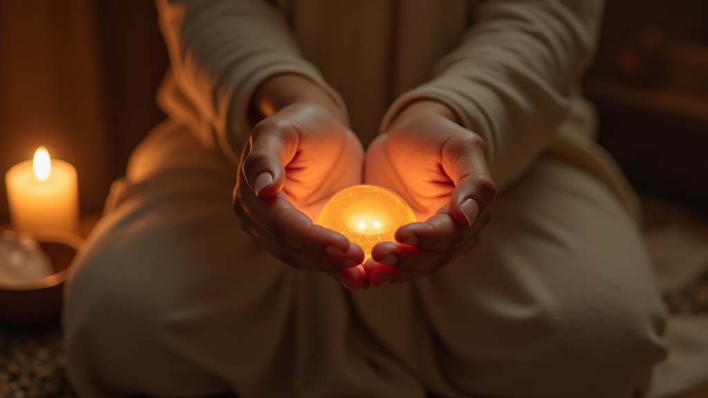 Séance de Reiki avec un praticien posant doucement les mains sur un patient allongé