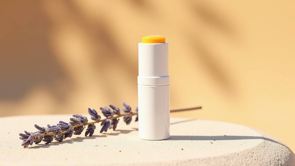 Différents sticks solaires sur une surface blanche