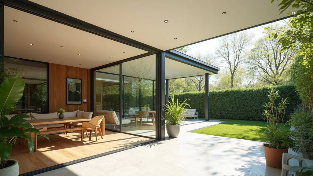 Véranda sur mesure avec vue sur jardin - conception Vie & Véranda